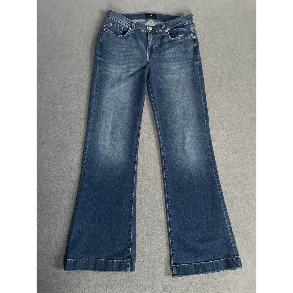7 For All Mankind Dojo Almost Love Blue Flair Jeans Women Sz30